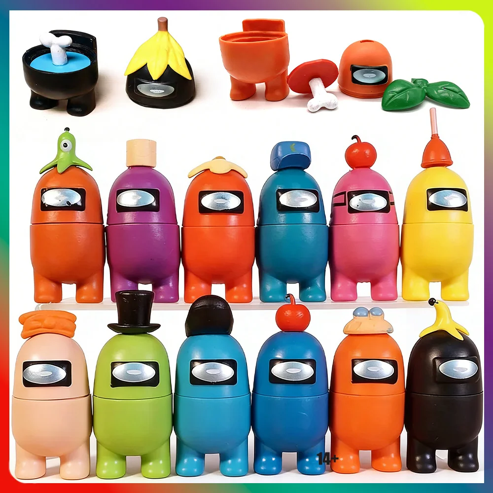 Image of Neue 7/10/12-teilige PVC-Modellfiguren Amonguse Actionfiguren Heimdekoration Puppen Spielzeug für Kinder Geburtstags- und Weihnachtsgeschenke