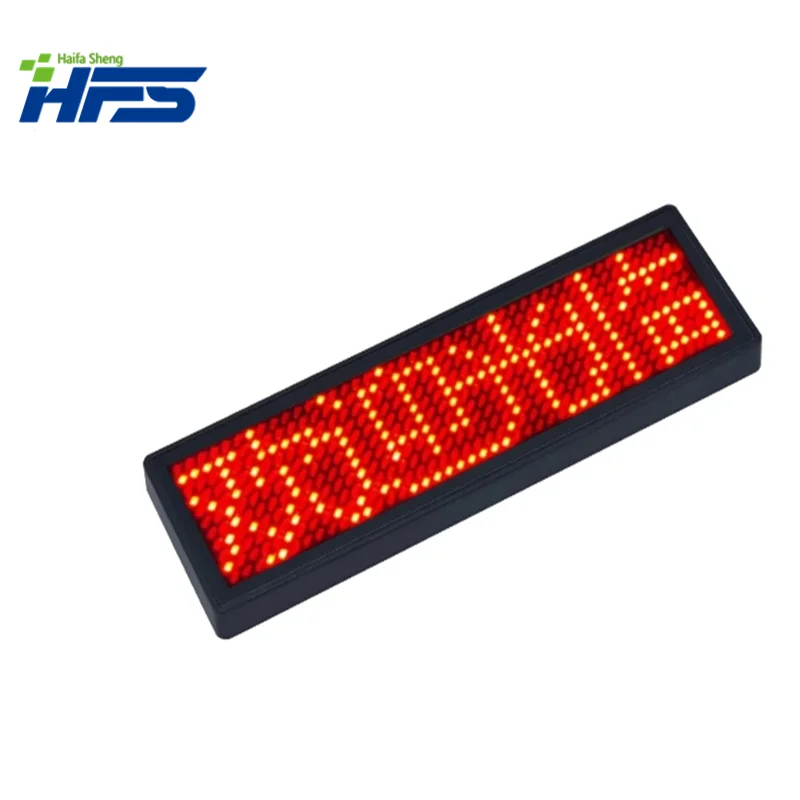 Programável LED Digital Badge, DIY, Recarregável, Rolling Message, Nome, 15 Idiomas Módulo
