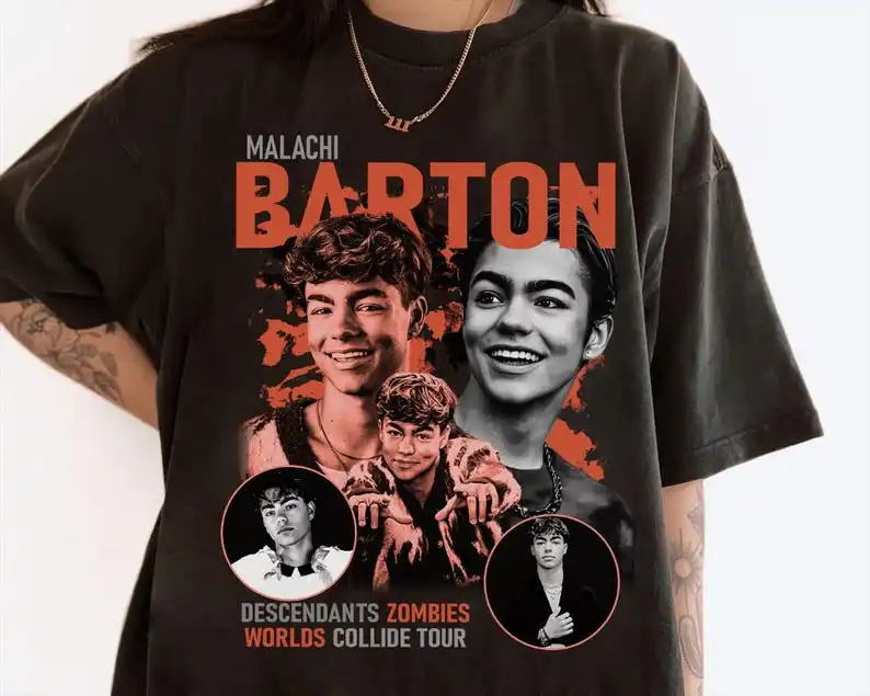 Descendants Zombies Worlds Collide Tour Malachi Burton Victor T-Shirt Summer Tour 2025 Shirt Zombies 4 Music Festival