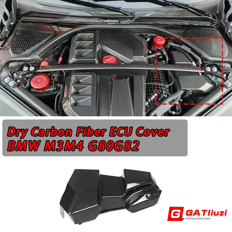 Dry Carbon Fiber Modified ECU Cover Engine Compartment Modified Relay Battery Cover Protective Plate For BMW M3 M4 G80 G82