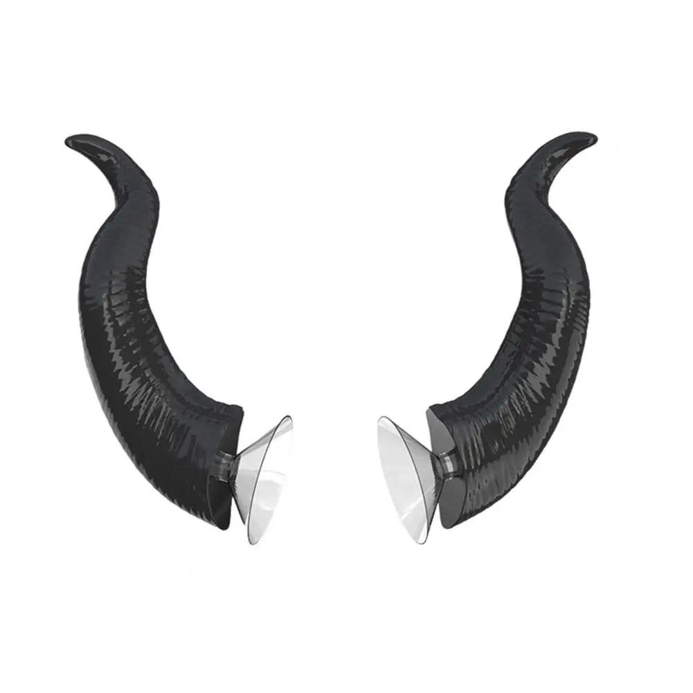 Helmet Devil Horn Decoration Motorcycle Helmet Devil Horns Accessories Suction Cup Cow Horn Decorations Scooter Bicycle
