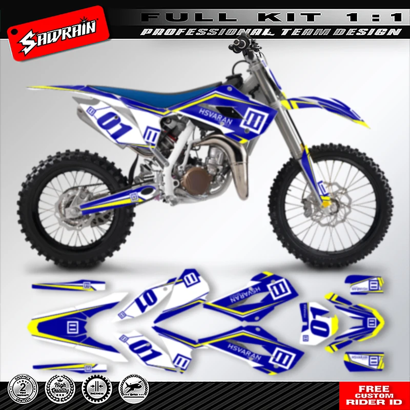 Sawrain Full Set Motorcycle Graphics Decals Stickers Kit for  TC85 2014 2015 2016 2017 007