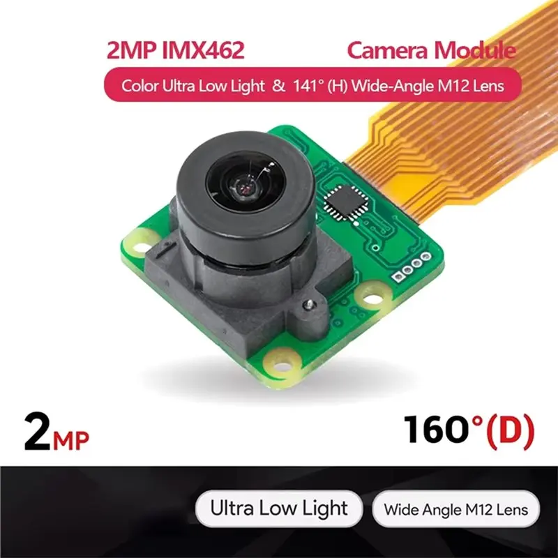 Reliable-Ultra Low Light 2MP IMX462 Color STARVIS Camera Module With 141° Horizontal Wide-Angle Lens For Raspberry Pi,Ultra