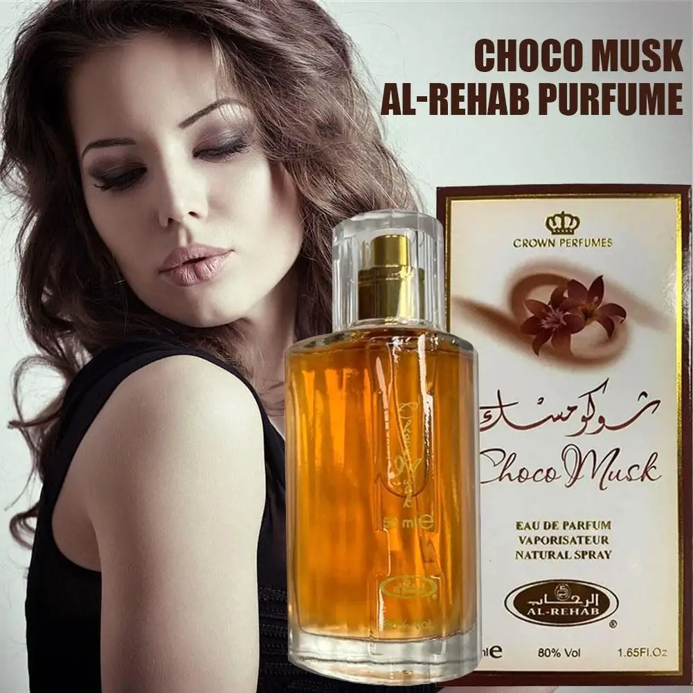 50 ml Al-Rehab Choco Musk Eau de Parfum Spray voor Vrouwen Arabische Dubai Parfum Keulen Geur Luxe Kroon parfums