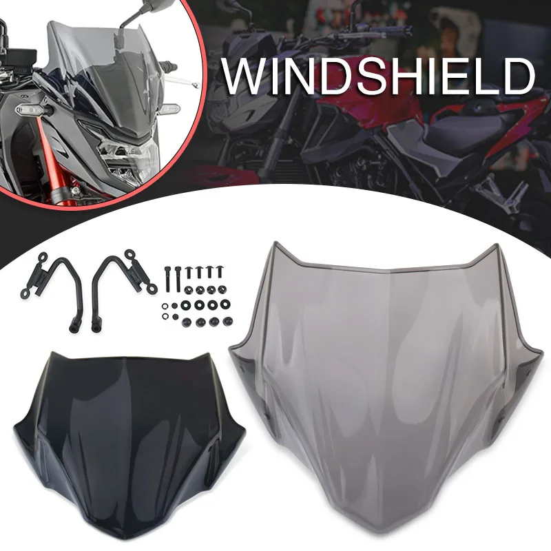 Motorcycle Accessories Front Windscreen Windshield Wind Deflector For CB400F CB500F CB 400F 500F 2016-2023