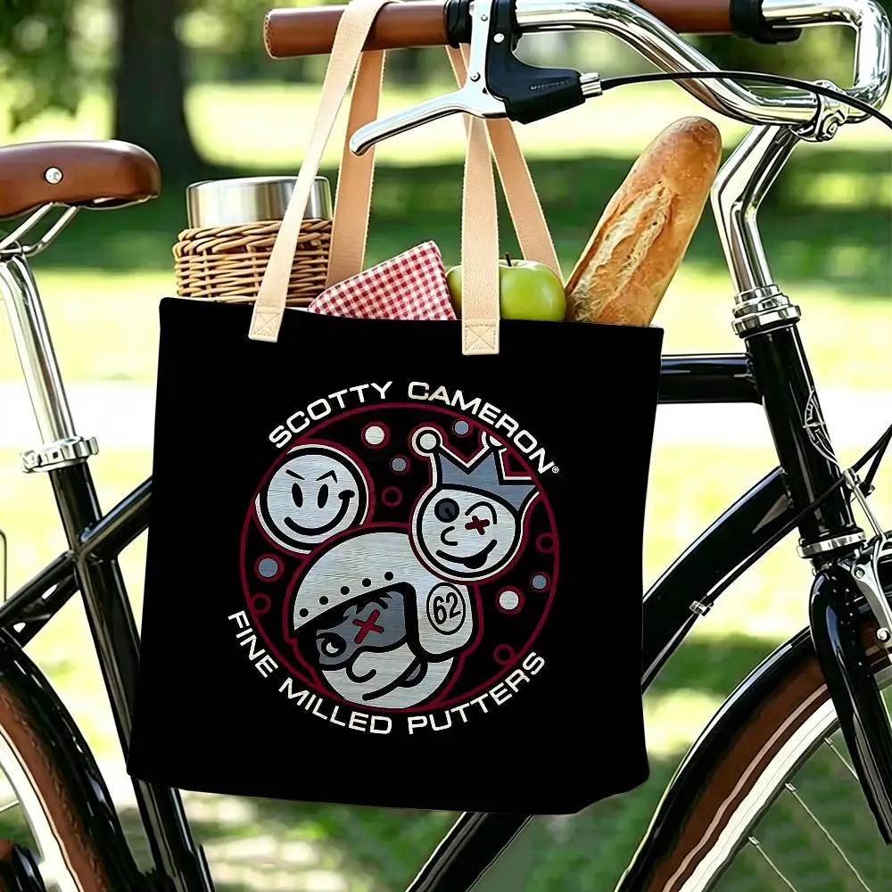 Marke S-Scotty C-Cameron Logo Mode Damen Baumwolle Polyester Tragetasche Große Kapazität Geschenke Reißverschluss Für den täglichen Einkauf – Detail 12