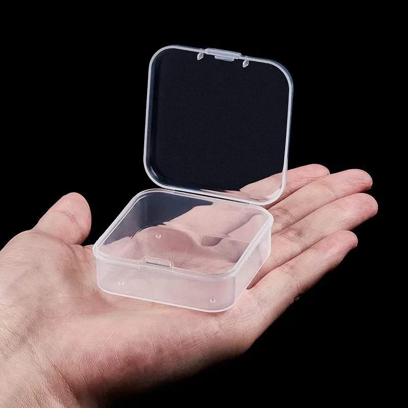 6/12Pcs Mini Storage Boxes Rectangle Transparent Plastic Jewelry Container Packaging Organizer Case for Jewelry Beads Earrings