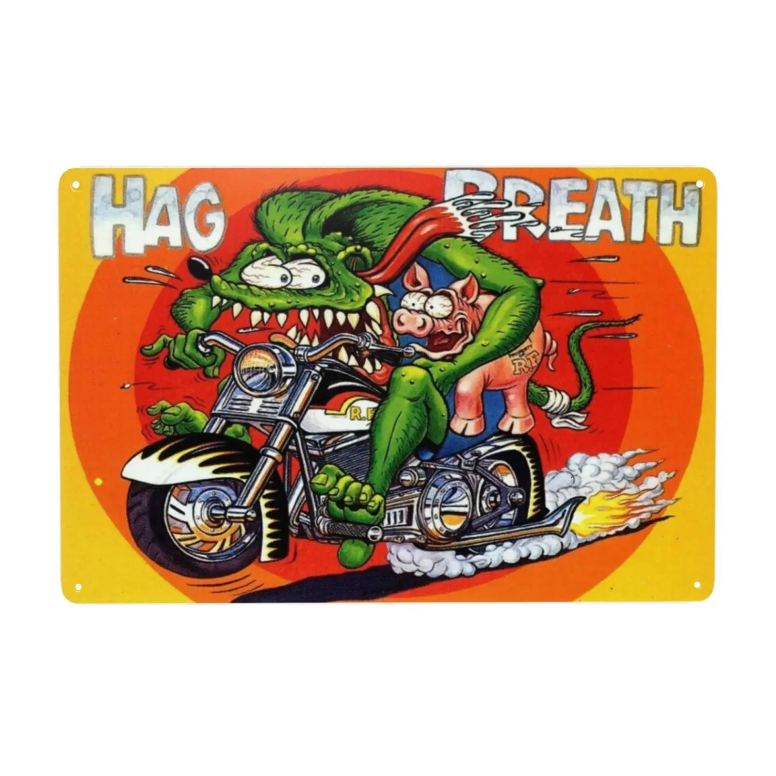 Rat Fink Comix #3, Ed Roth, Big Daddy, Daddy Roth, Signs Vintage Look Reproduction Metal Tin Sign 8X12 Inches Car Garge Sign