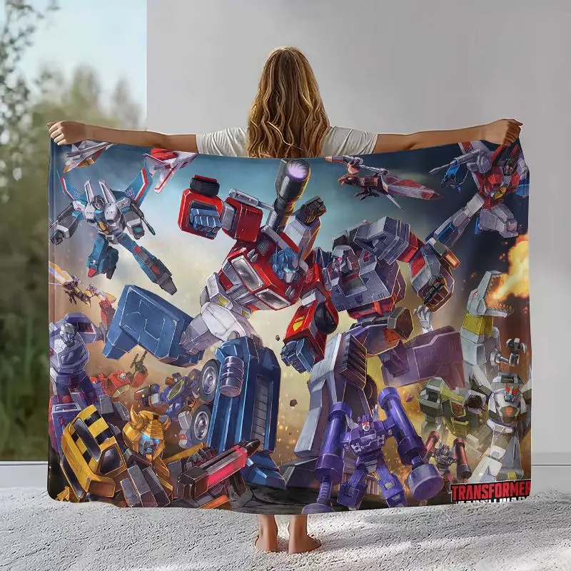 Autobots Transformers Optimus Prime Flannel Throw Blanket,Cozy Warm Blanket for Bed,Sofa,Living Room,Picnic,Camping,Home Decor