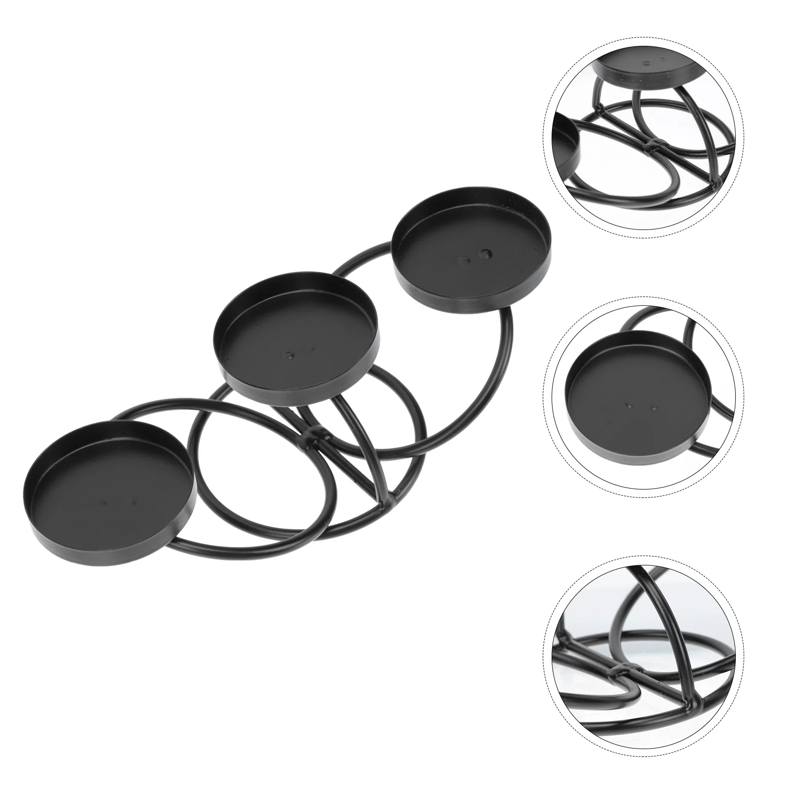 

1pc Iron Art Holder Stylish Simple Table Adornment Retro European Style Reusable Decorative Stand For Home