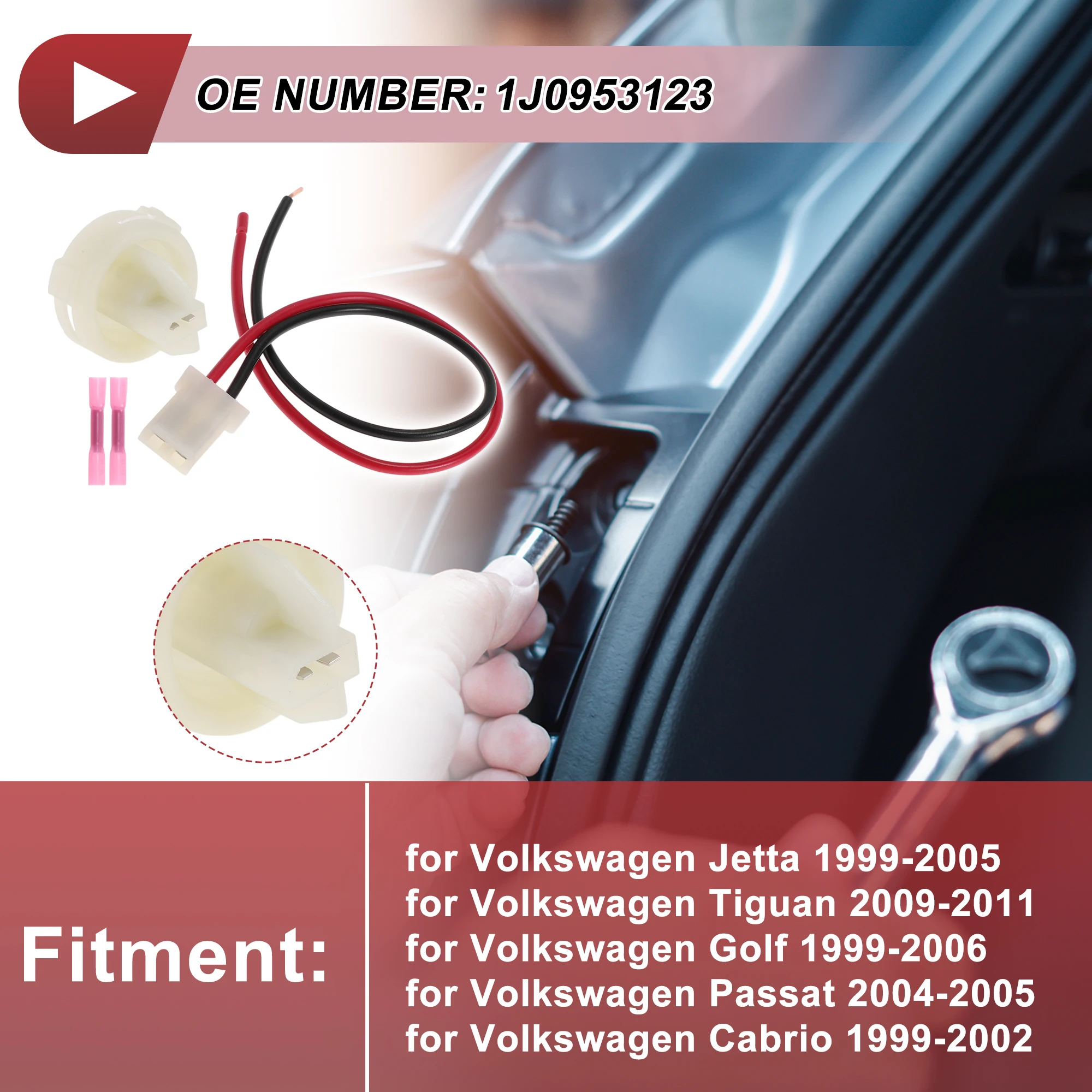 

X Autohaux Front Turn Signal Light Socket Wiring for Volkswagen Jetta 99-05 No.1J0953123