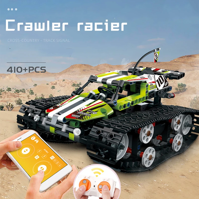 IN STOCK APP Remote Control Crawler Racing Car Tracked Racer Creativity MOC 42065 20033 Technolog Building Blocks Bricks Toys