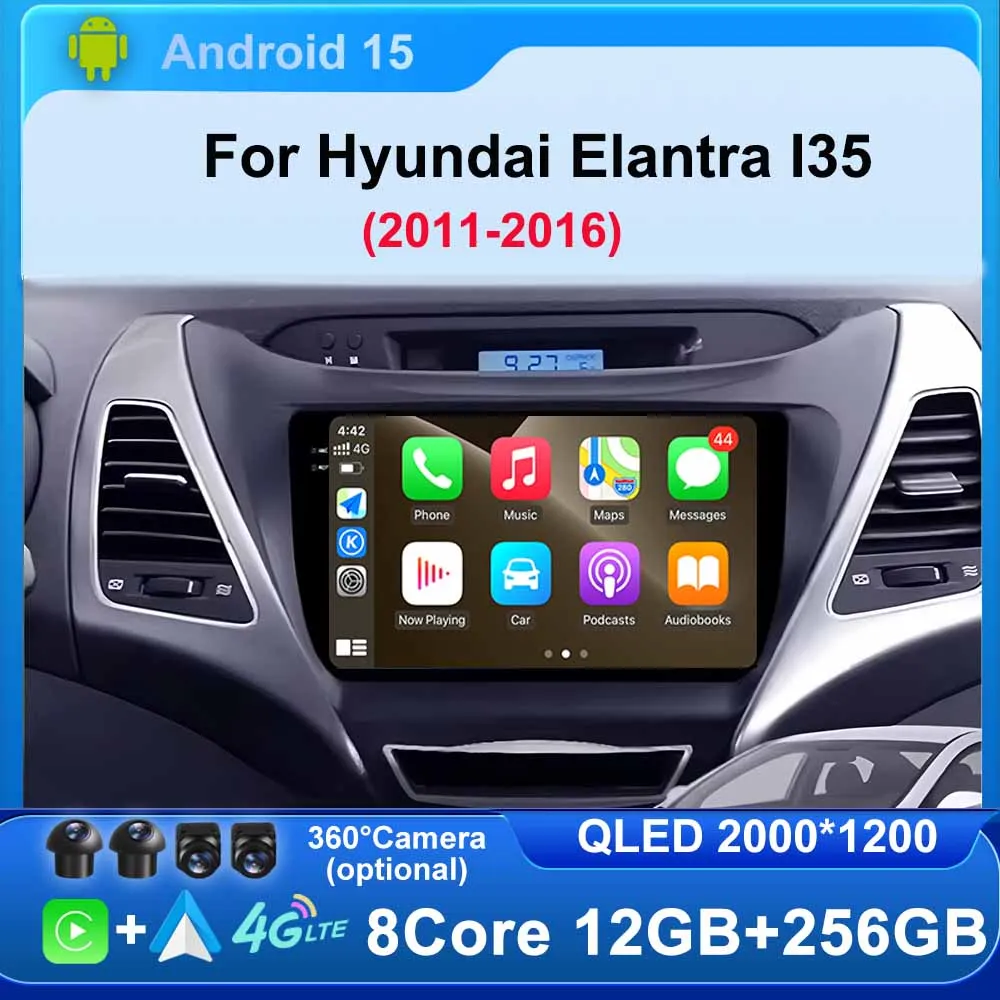 

Автомобильный радиоприемник Carplay с авто GPS-навигацией для Hyundai Elantra I35 2011 2012-2016 Видеостерео 4G WIFI Мультимедийный плеер