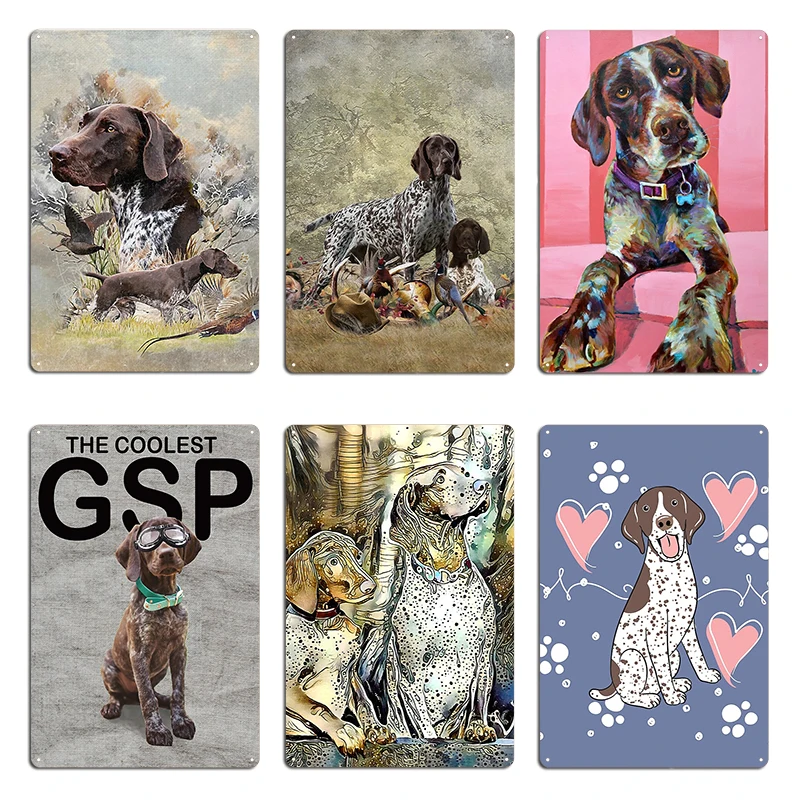 A versatile Pheasant & woodcock Hunting with German Shorthaired Pointer Metal Garage Home Plaques Printing Tin Sign Poster