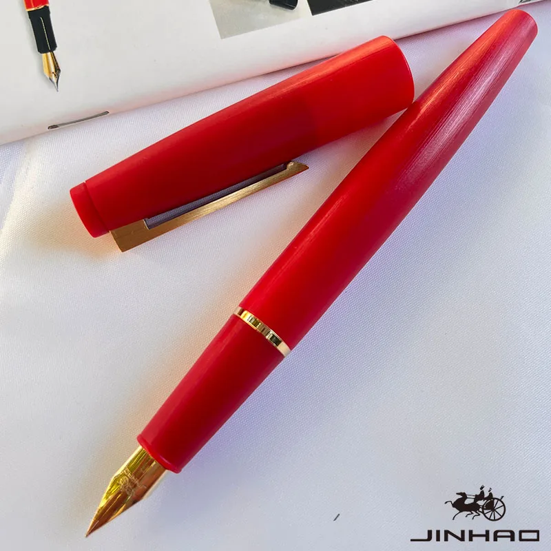 1 Stück JINHAO 80 Carbon Fiber Series Iridium feine Spitze Gold Clip Schreibfüllfederhalter mit Tintenkonverter – Detail 3