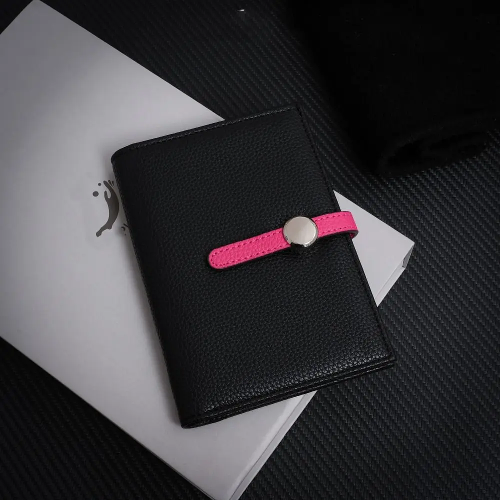 Creative Card Holder PU Passport Bag Passport Cover Airplane Check-in Fold Purse Card Case Ticket Holder Passport Clip Men