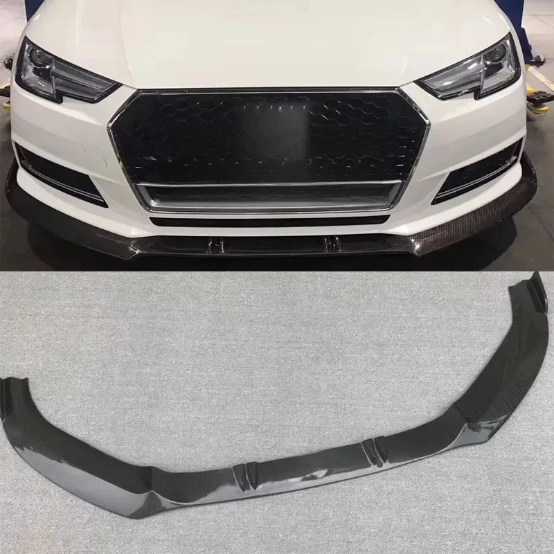 

Car A4 B9 S4 Real Carbon Fiber Front Lip Front Lip Sp s A4 SLINE S4 Sedan 2017 2018 2019