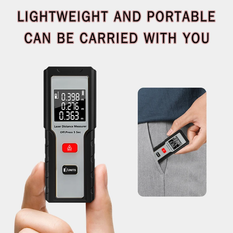 

1PC High-Precision Mini Laser Distance Meter, High definition backlit digital display,Construction and Home Decor