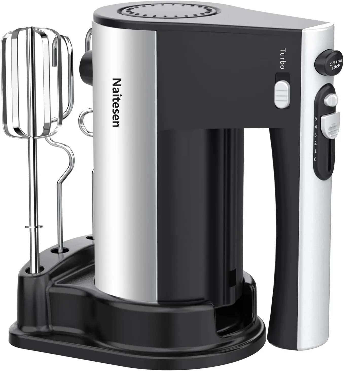 

600W Electric Hand Mixer with Turbo, 10 Speeds for Baking - Lightweight & Powerful
