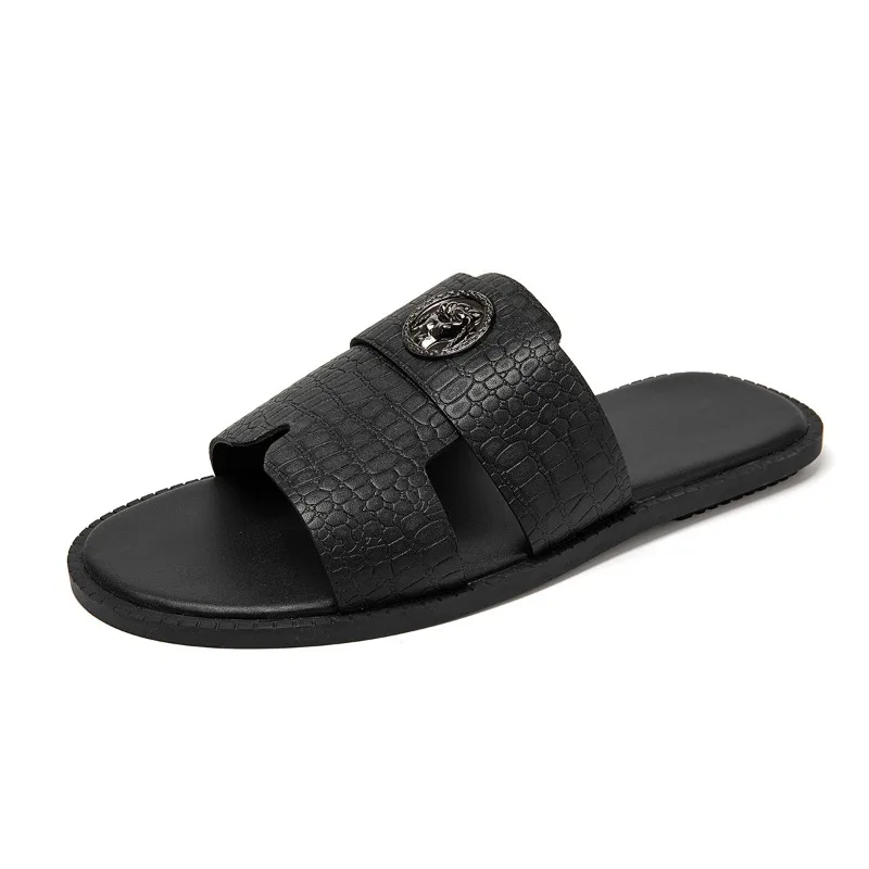 Daily New Men's Slippers Bathroom Outdoor Casual Sandals Non-Slip and Wear-Resistant Lightweight Men's Cool Slippers
