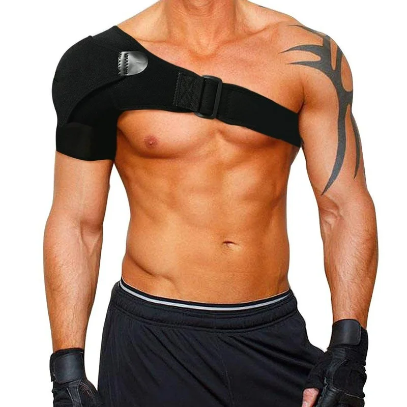 Adjustable Massage Shoulder Brace Breathable Sport Shoulder Brace Can Put Pressure Pad Neoprene Pain Ice Pack Compression Sleeve