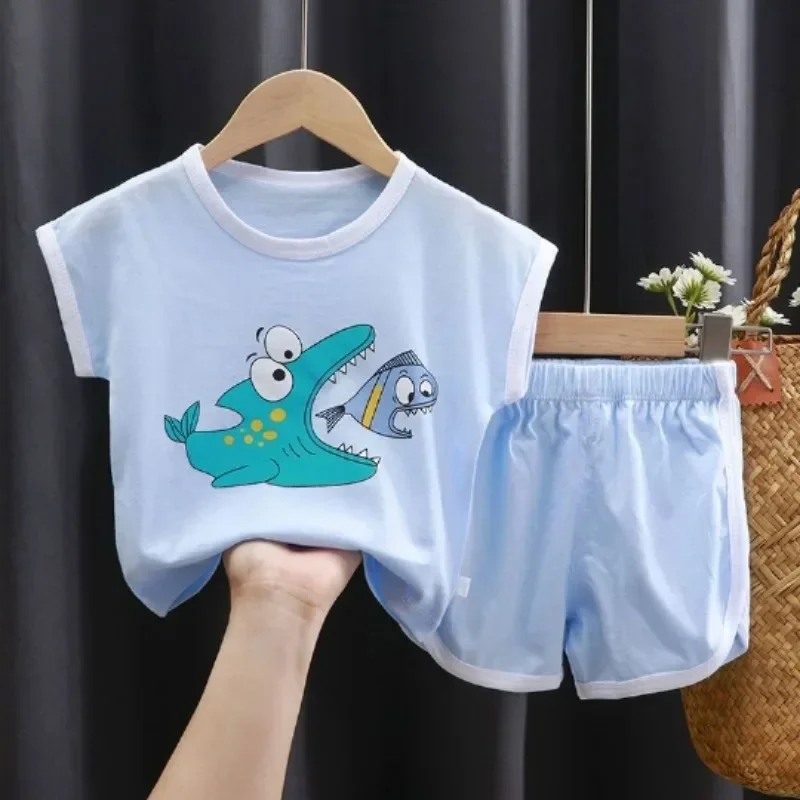 Baumwolle Baby setzt Freizeit sport Junge T-Shirt Shorts Sets Kleinkind Kleidung Baby Kleidung Sommer neue Kinder lässig Pyjama