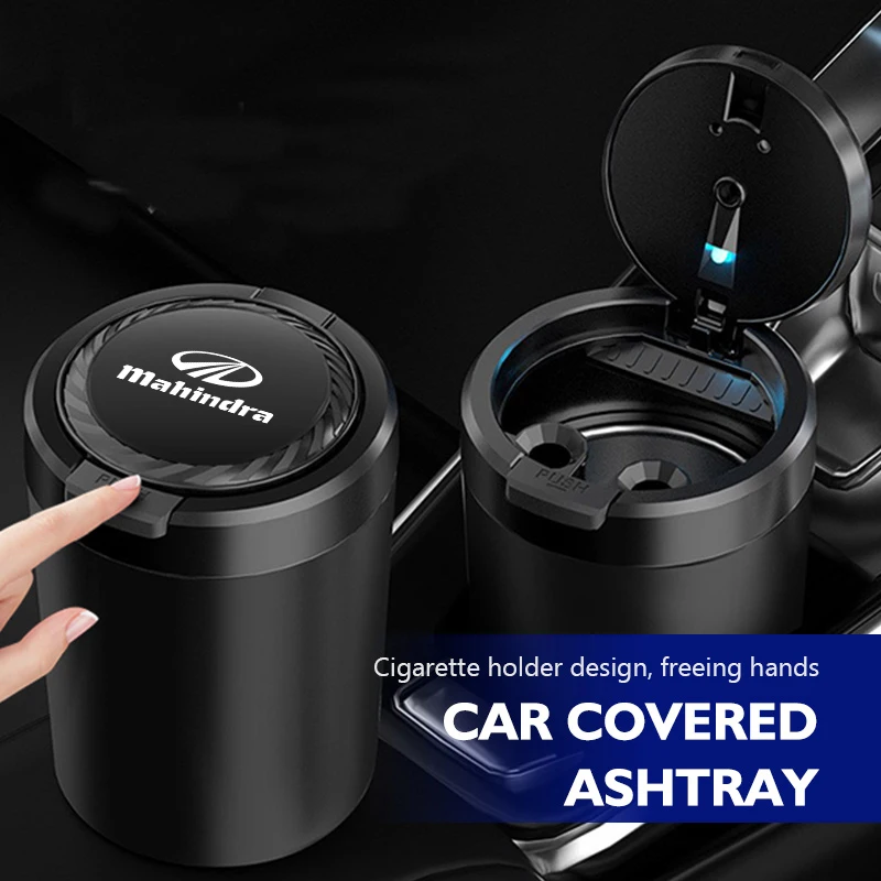Cenicero portátil para coche, contenedor de basura multifunción para Mahindra Scorpio KUV100 ‌   Roxor ‌   Pik Up XUV700 ‌   XUV3XO Pik Up 4x4