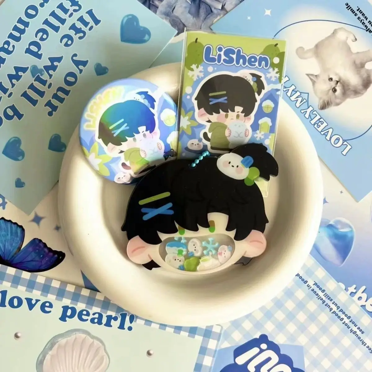 "الحب والفضاء العميق تشين تشي شيك شيك المفاتيح شين شينغ هوي لي شين تشي يو إنس نمط قلادة كهدية للأصدقاء. #3