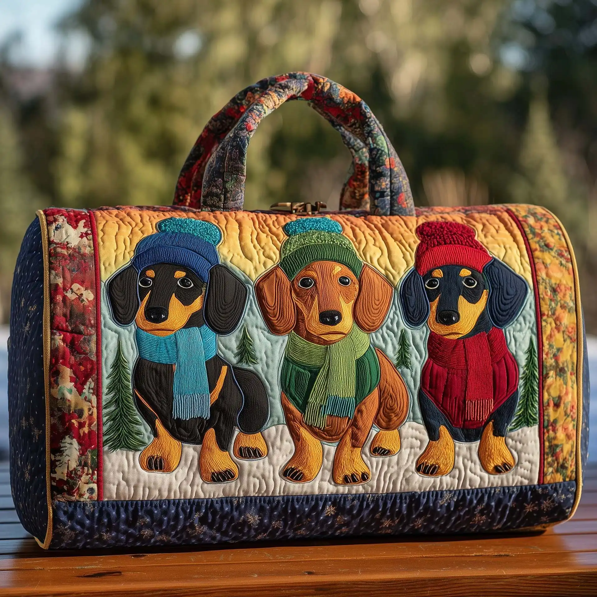 

3D Printed Quilted Bags dog funny Personalized Gifts Bags Handbag Tote Bag Custom Training Travel Bag Beach Hiking Camping