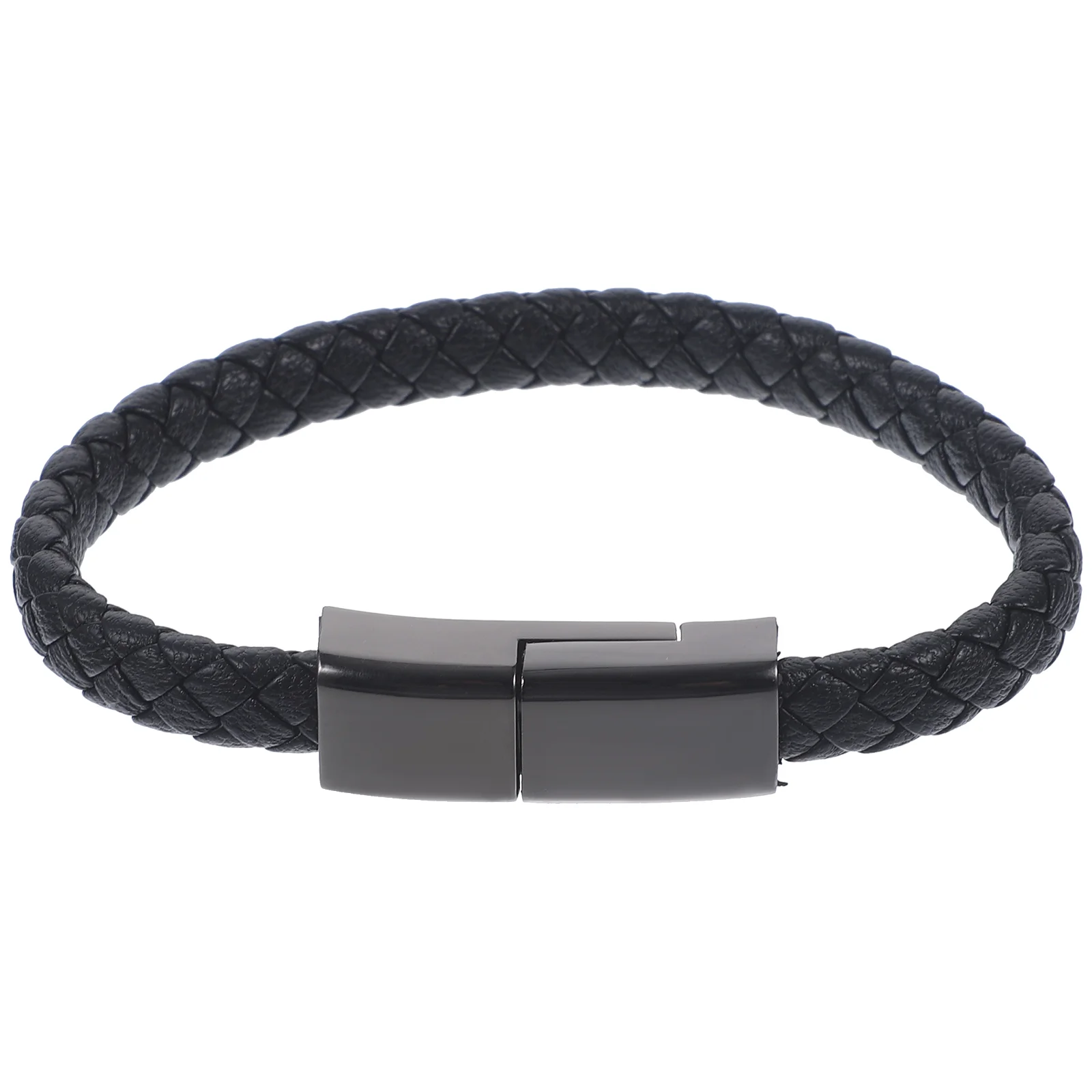 

20cm Women Men Data Cable Braided Bracelets Bangles Zinc Alloy Fast Charging Cable for Type-C Mobile Phone (Short Type)