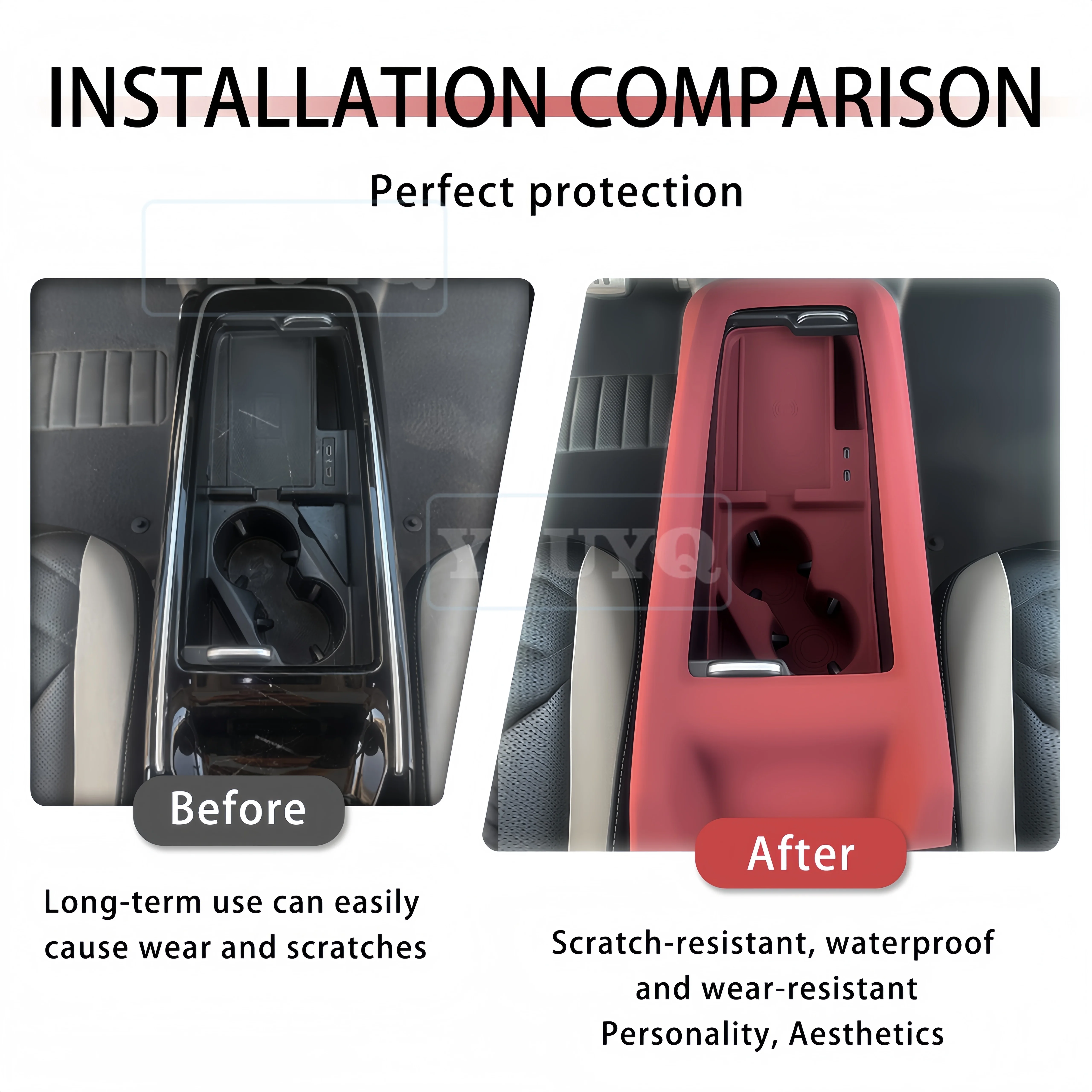 2026 For Volkswagen ID4 X ID6 X central control silicone protective mat, interior gear shift cup cover, car accessories