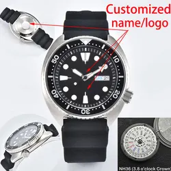 Men Watch New 43mm Watch NH36 Movement Dual Calendar Sapphire Glass Rubber strap Stainless Steel Waterproof Watch