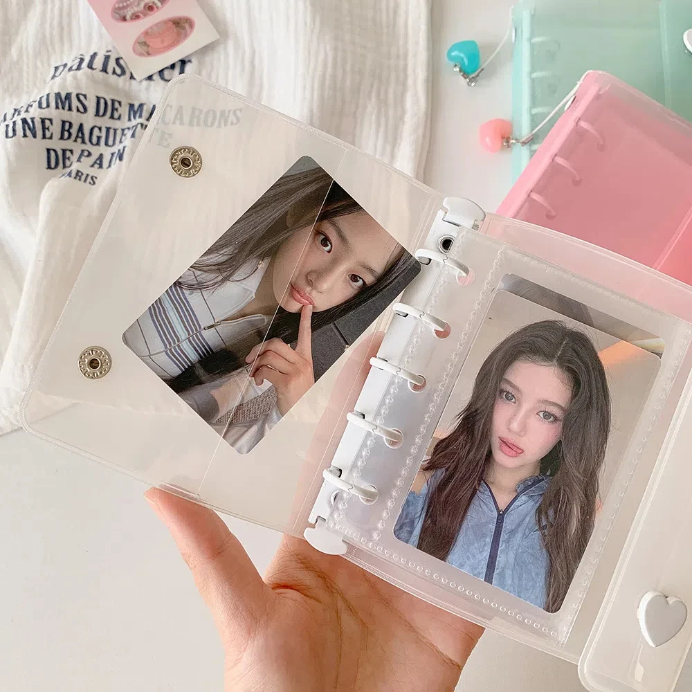 3in ID Photo Korean Photocard Holder Loose-leaf Binder Decoration ID Photo Photocard Frame Idol Photo Card PVC Card Cover