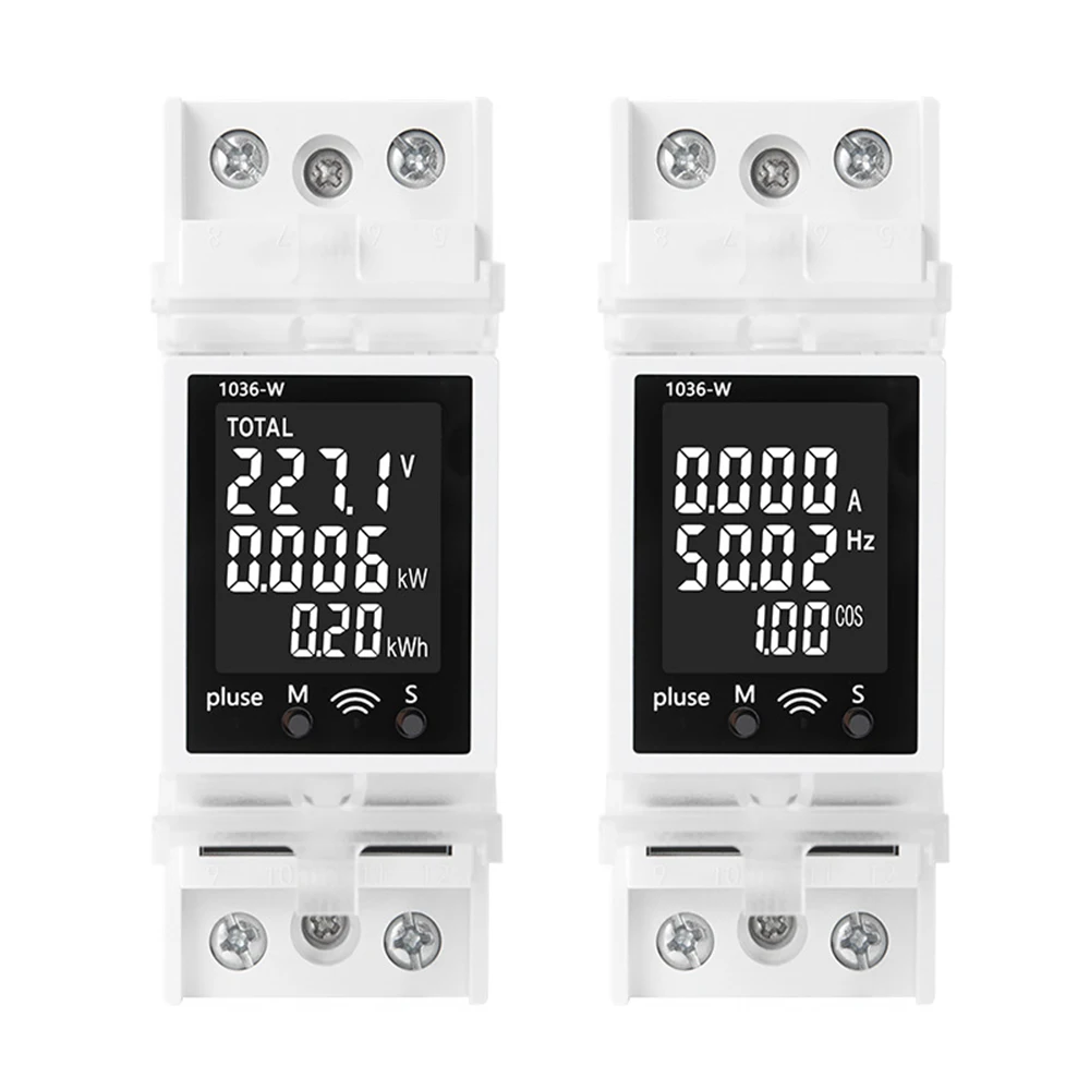 

AC 85~265V 63A Multifunction Energy Meter Digital Display Voltage Current Power Meter Suitable for Factories Household Etc