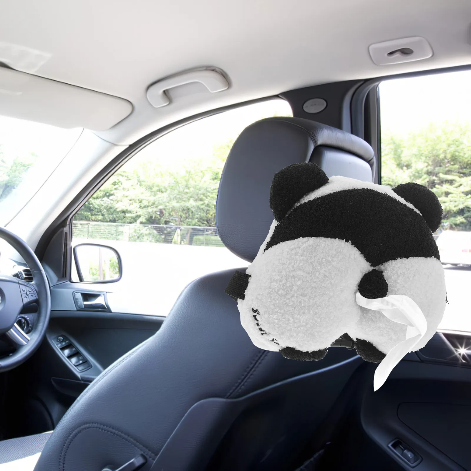 

Decorative Panda Tissue Box for Car Home Desk Large Capacity Functional Storage Cute Animal Design Paper Towel Container