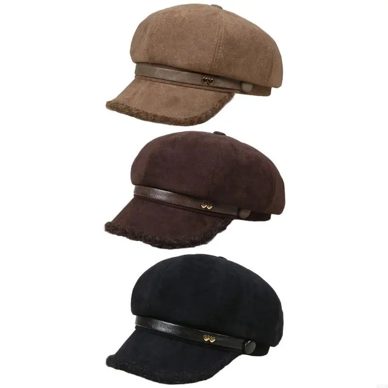 

Q22D Thickened Suedes Hat for Autumn Winter Warmth Comfortable Windproof Unisex Design with Fringed