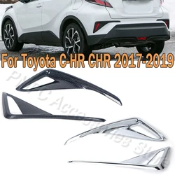 PMFC For Toyota C-HR CHR 2017 2018 2019 Car Rear Bumper Lamp Fog Light Cover ABS Styling Trim Molding Garnish Frame