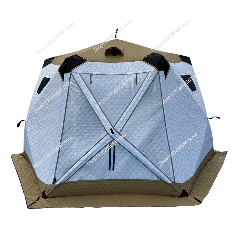 Portable Fully Automatic Winter Ice Fishing Tent with Quick Opening and Chimney Hole  1pcs