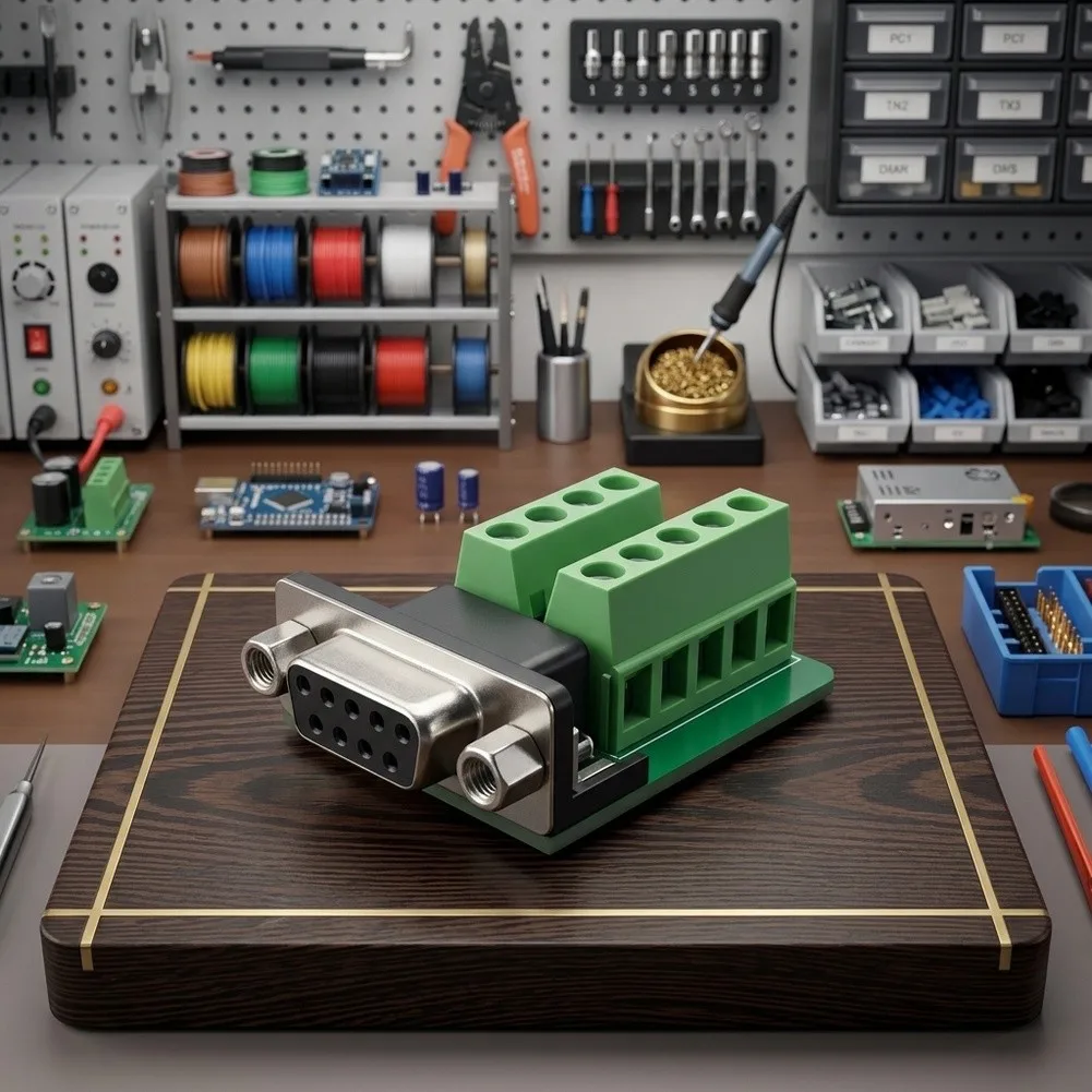 Serial Port Adapter DB9 Terminal Block For Secure Wiring Oxidation Resistant 5mm Pitch Spacing Clearly Labeled Pins