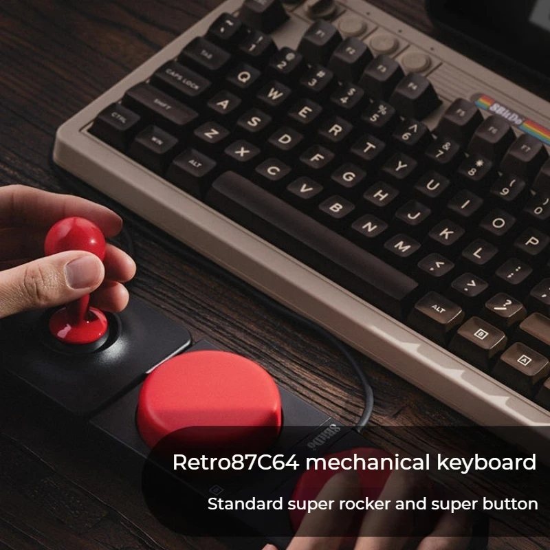 

New 8bitdo Retro Mechanical Keyboard Bt/2.4g/Usb-C Hot Swappable Gaming Keyboard With 87 Keys Dual Super Programmable Buttons