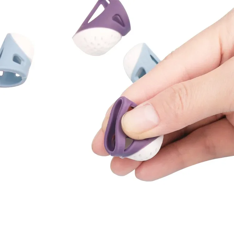 Silicone Thimbles Anti-stick Finger Cover Household Sewing Finger Protector Multifunctional Fingertips Crafts Sewing Tools
