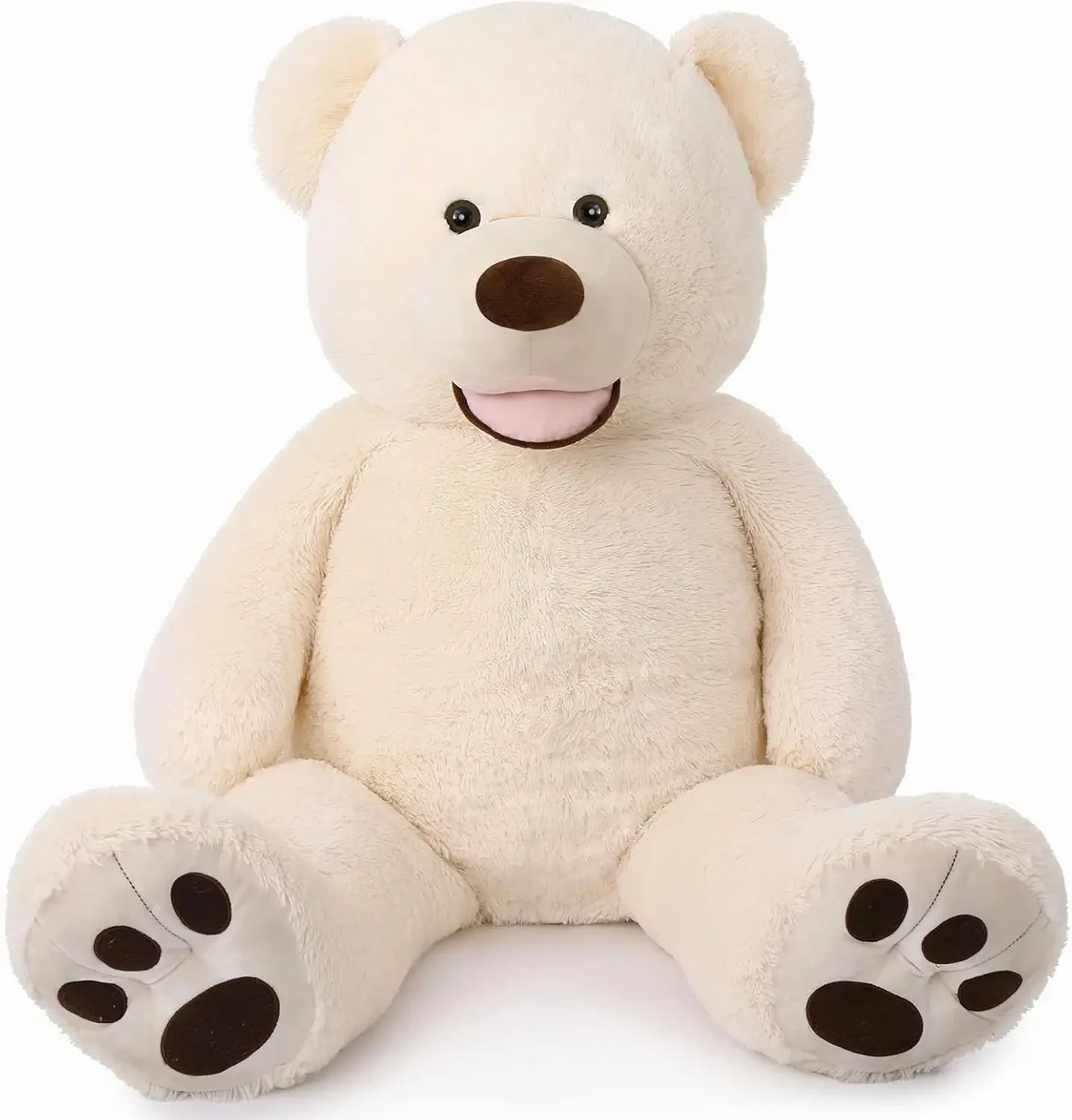 

MorisMos Giant Teddy Bear with Big Footprints Big Teddy Bear Plush Stuffed Animals (Beige, 51 Inches)