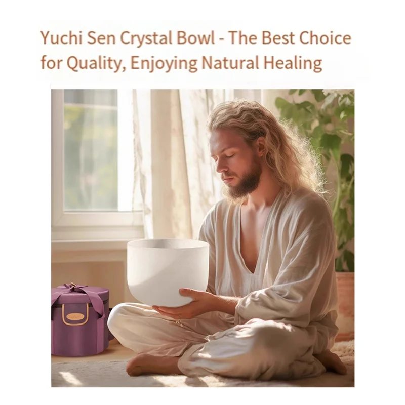 

【Today-Only!】10 Inch Frosted Quartz Crystal Singing Bowls 432Hz Note For Sound Healing With Striking Rods And Washers