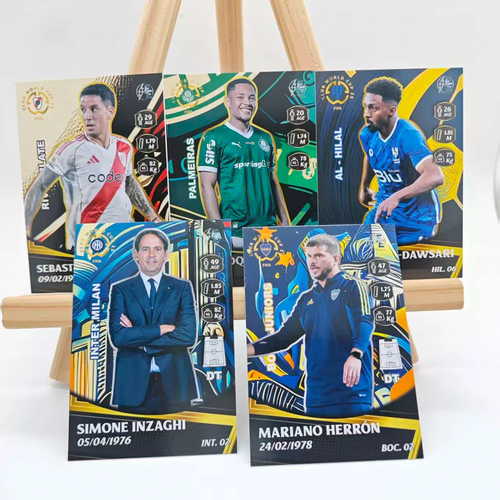 PANINI 2025 كأس العالم جمع البطاقات الموقعة MBAPPE GIROUD GUERRERO JAVIER ZANETTI الذهب الساخن محكم الملونة فلاش مهرجان هدية