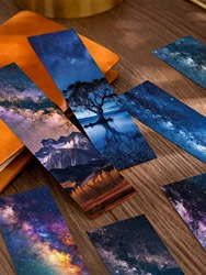 30pcs Wandering Star bookmark Space Bright Star paper card Reading page Book marking student message card   bookmark Stationery
