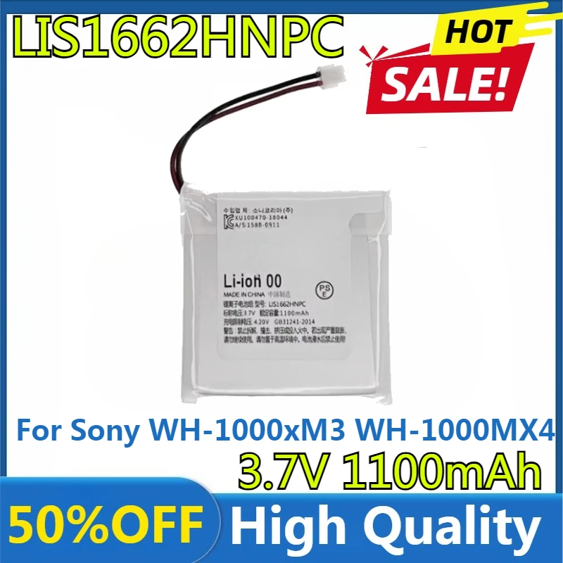 

New 1100mAh SP 624038 LIS1662HNPC Battery for Sony WH-1000xM3 WH-1000MX4 WH-CH710N/B WH-XB900 WH-XB900N