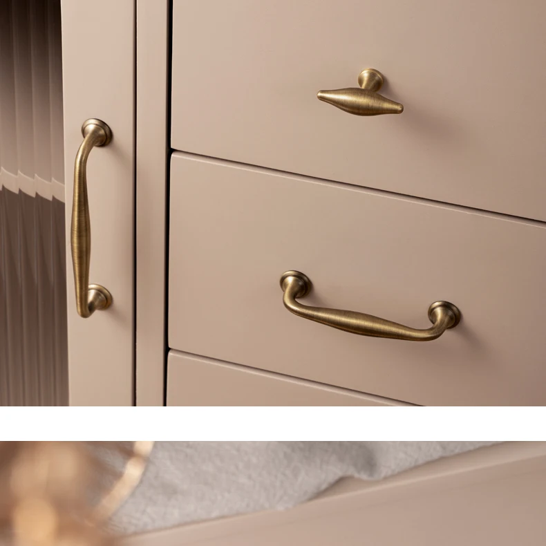 Antique brass cabinet handle and knob 9