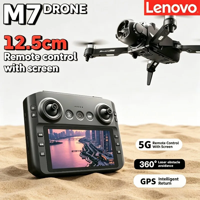 

Дрон Lenovo M7 RC 8K с Wi-Fi FPV, пультом управления, двойной камерой, профессиональной аэрофотосъемкой, складной, портативный квадрокоптер
