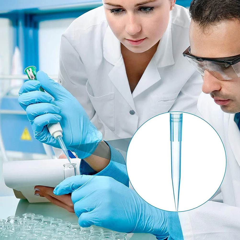 

500Pcs Pipette Tips for Experiment Scientific Use Transparent Nozzle Tips Accurate Liquid Handling Laboratory Pipette Tip