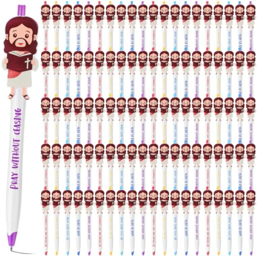 

Pcs Easter Christian Jesus Pens Bulk for Bible Verse Ballpoint Pens with Inspiring Quotes Cute Religious Church Gifts for Easte